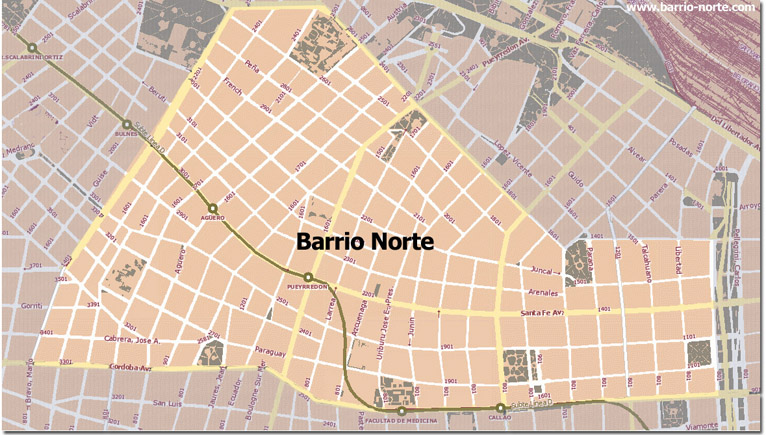 Mapa de Barrio Norte
